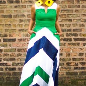 Chevron Maxi Dress